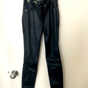 Current Elliot navy blue leather pants